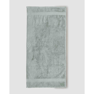 Toalla de baño 700gr/m² cenefa rayas verde keike