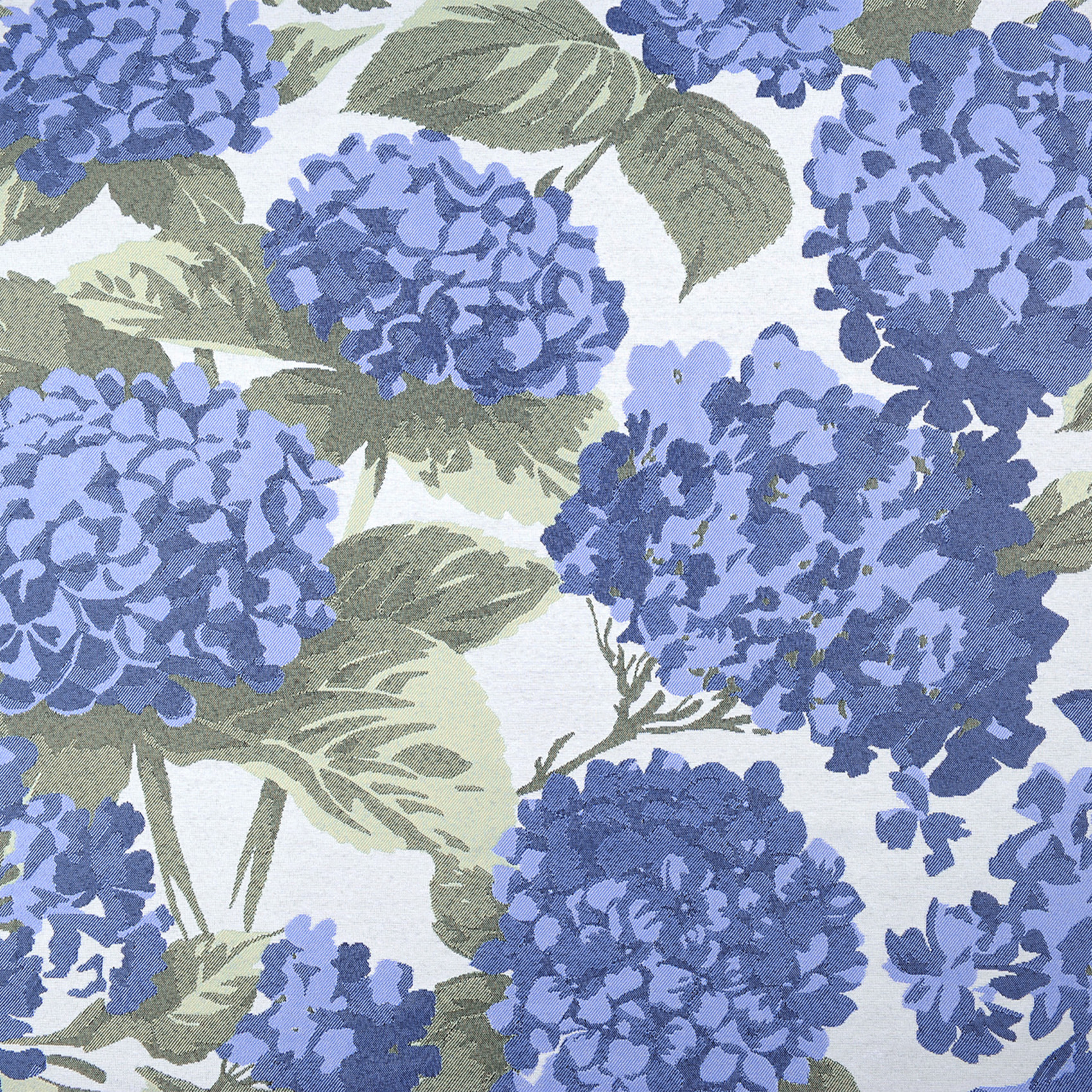 Rideau jacquard à motif hortensia - Bleu