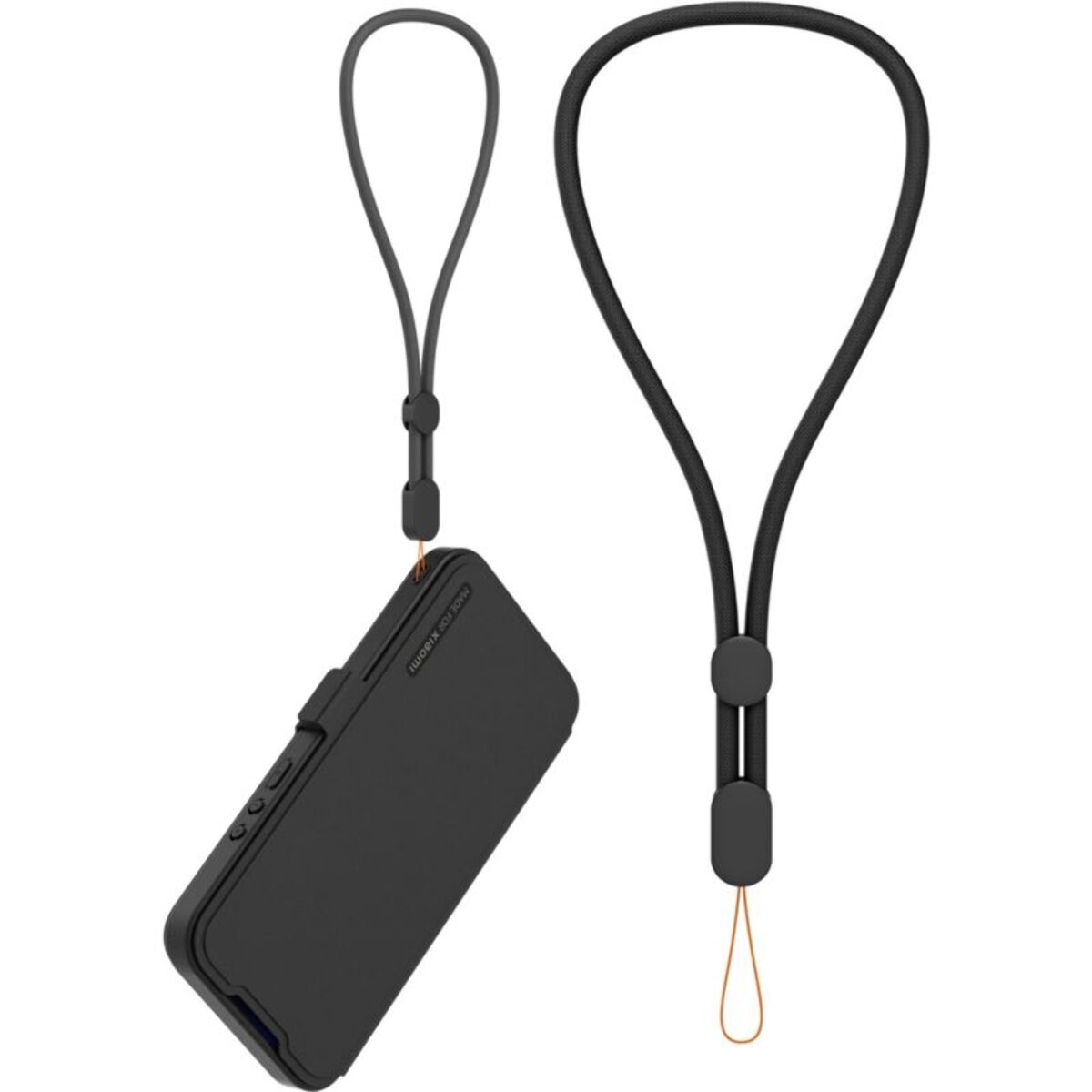 Etui avec cordon MADE FOR XIAOMI premium noir + dragonne Xiaomi 17 Ultra