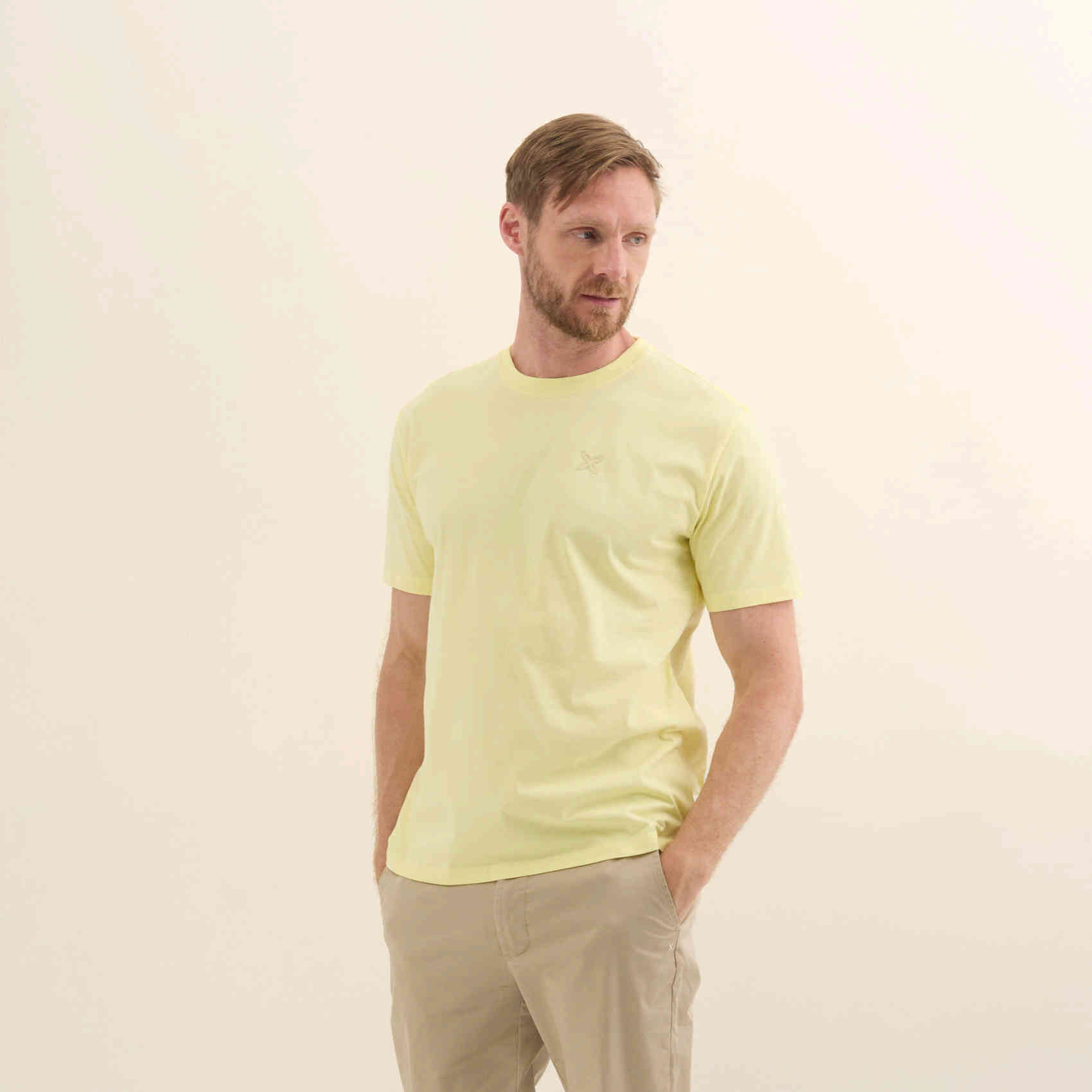 Camiseta Básica Algodón Orgánico Amarilla ESSENTIALS T-SHIRT YELLOW