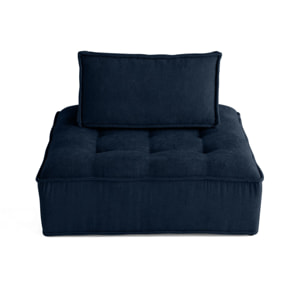 Marisol - module d'assise - velours texturé - Bleu