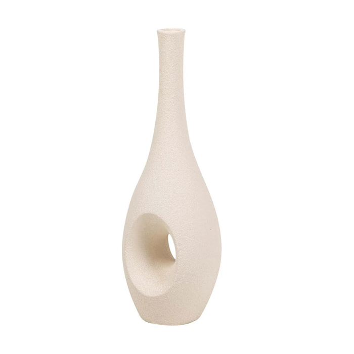 Florero Ceramica Beige 17x17x50 Cm