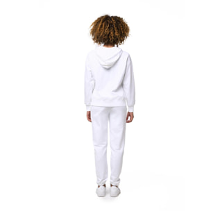 Tuta estiva da donna-felpa con cappuccio e zip e pantalone jogger Leone Basic