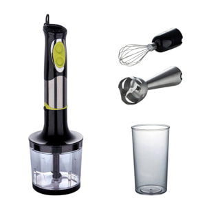 Bergner Xtra Set batidora de mano 1000W con chopper, batidor y vaso Xtra BG 600ml