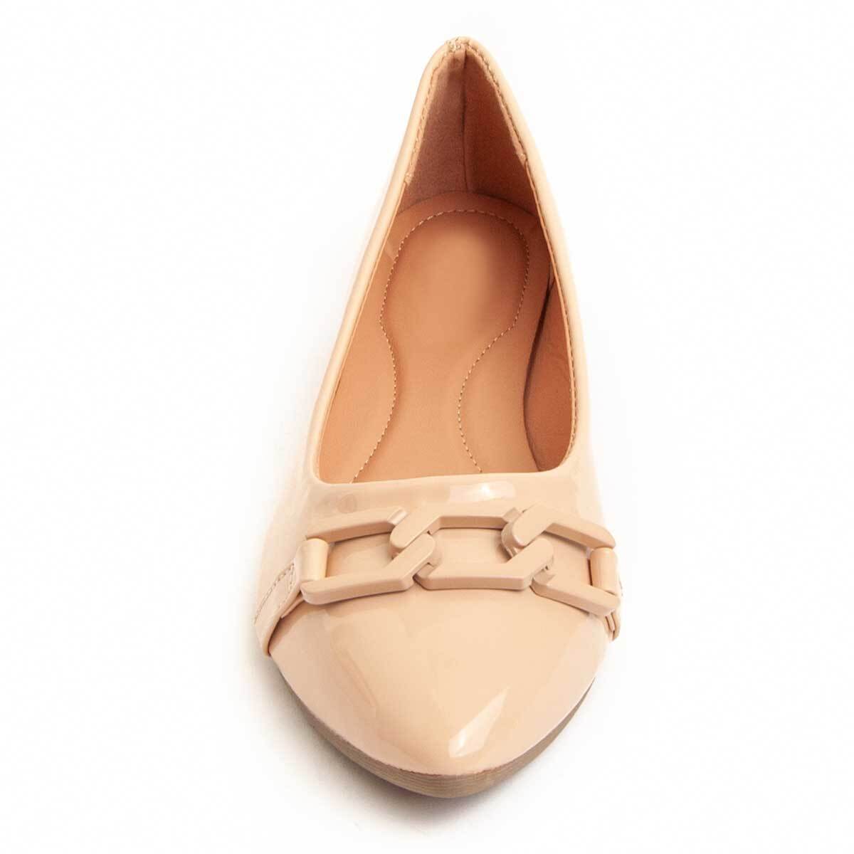 Bailarina De Cuña - Beige - Altura: 3 Cm