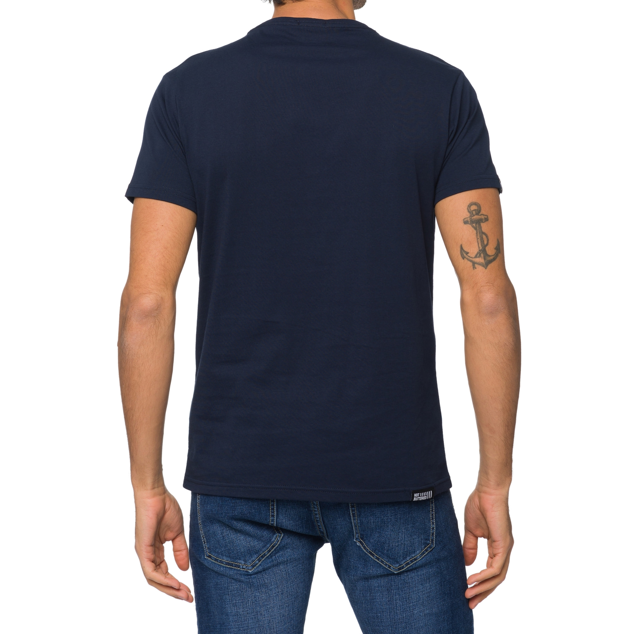 T-shirt in cotone 150 gr Hot Buttered Kailua Colore Blu Navy.