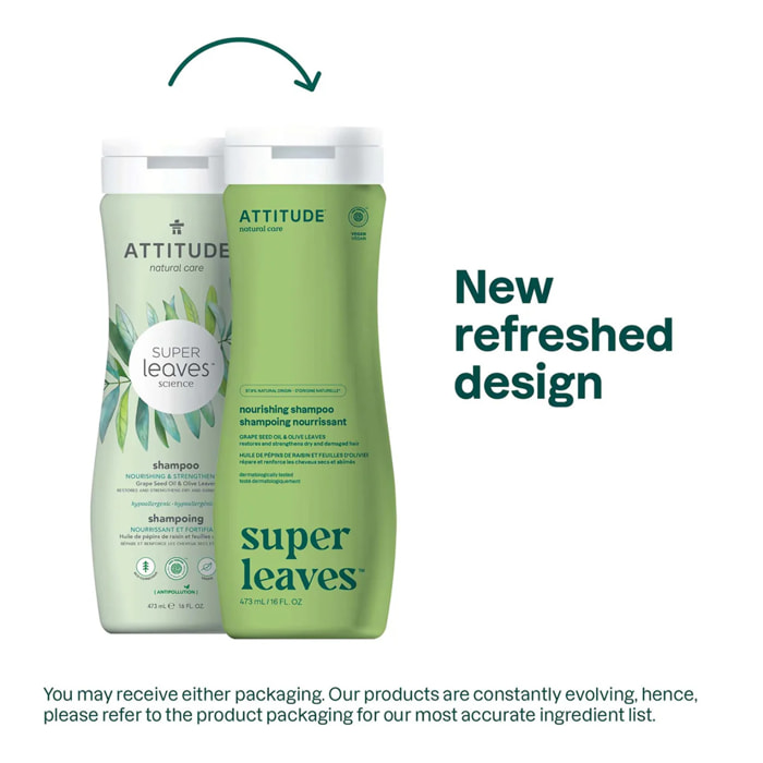 Super leaves Champú Nutritivo Nourishing Attitude 473 ml