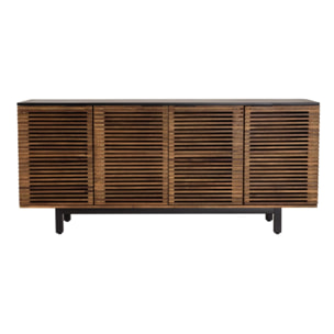 ALIX - Buffet en bois de manguier 4 portes ajourées