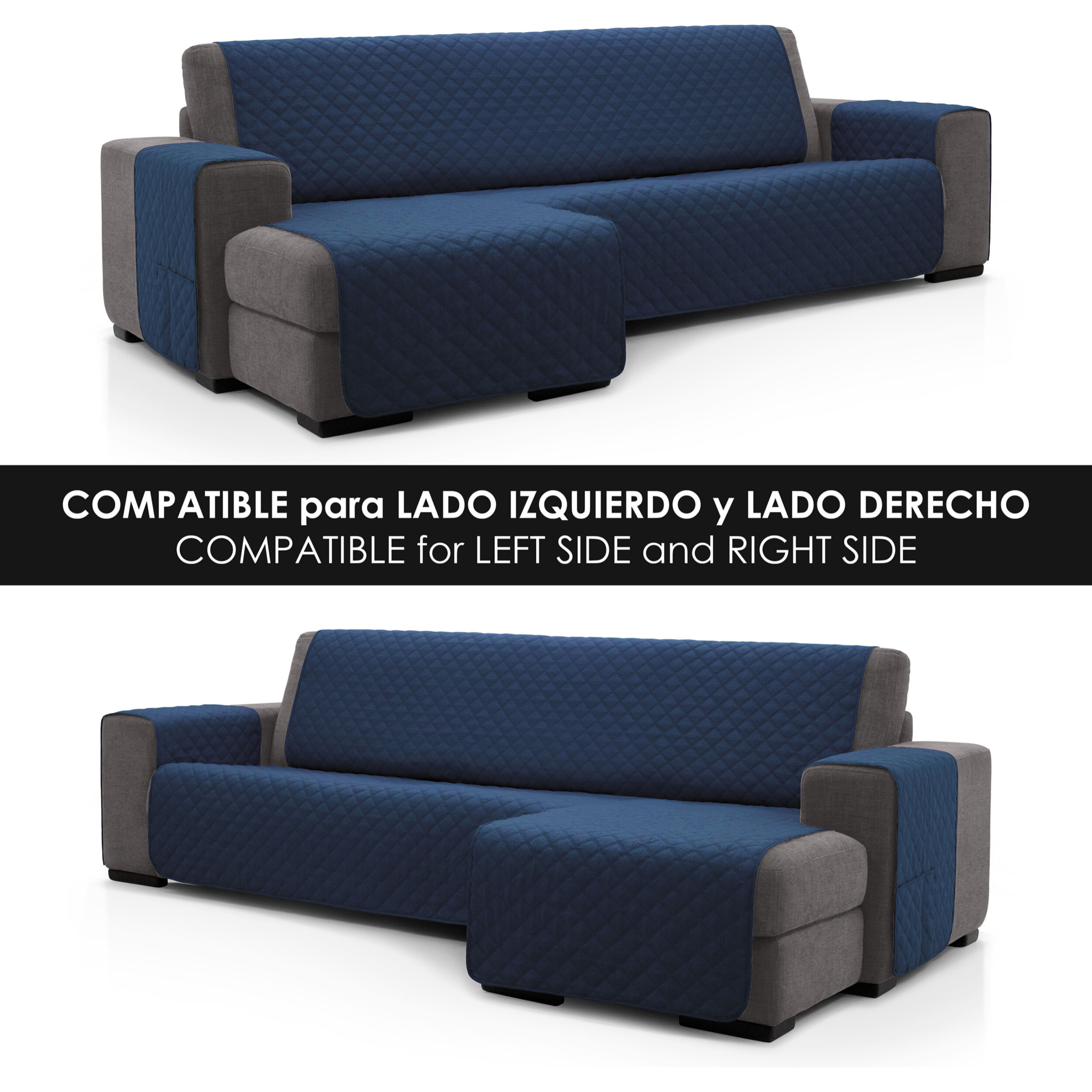 Cubre Sofá ACOLCHADO Chaise Longue modelo JENNY
