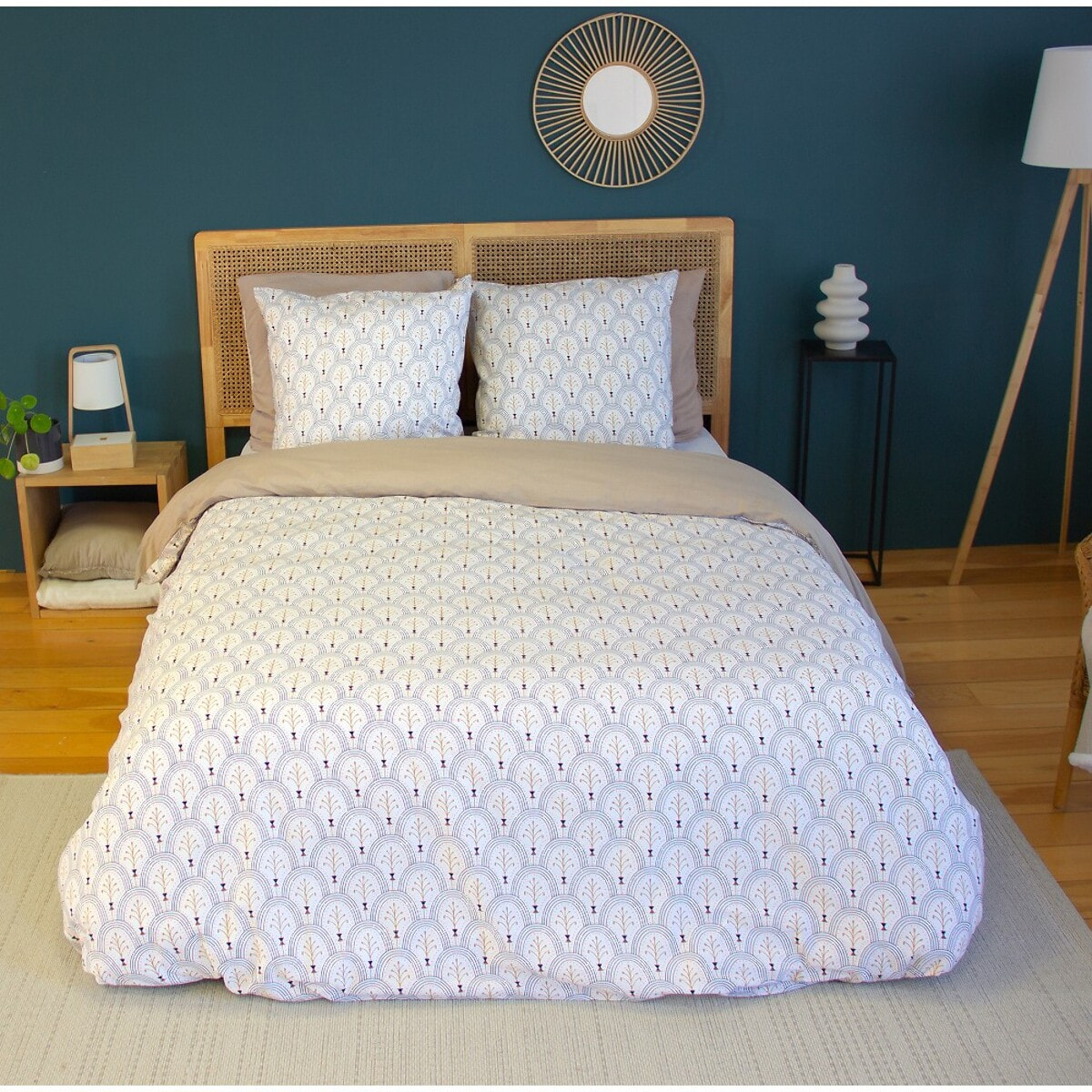 PARURE DE COUETTE 3 PCS 100% COTON 57 fils, WAC