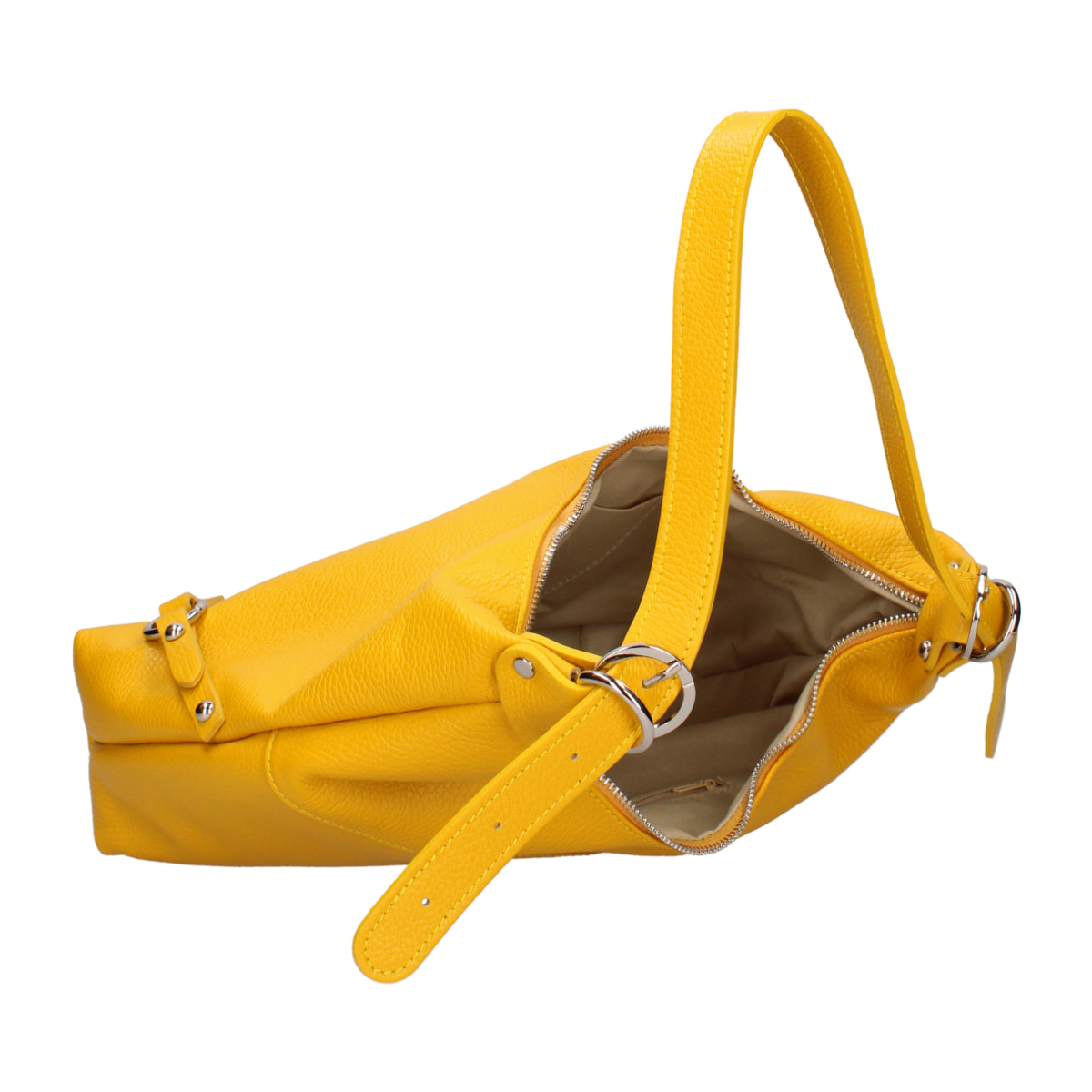 Borsa a spalla da donna In Vera pelle Made in Italy 30x30x9 cm
