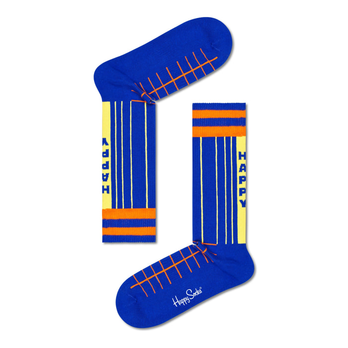 Calcetines grid stripe crew sock