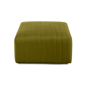 Nova - pouf modulable - en velours - Vert Olive