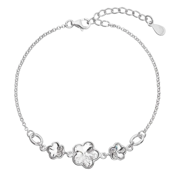 Pulsera Tris Flowers adornado con cristales de Swarovski