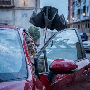 Ombrello Pieghevole Inverso con LED Folbrella InnovaGoods - Nero