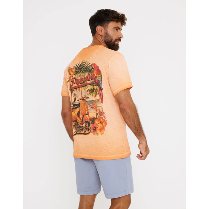 Camiseta Manga Corta Naranja - Vespa