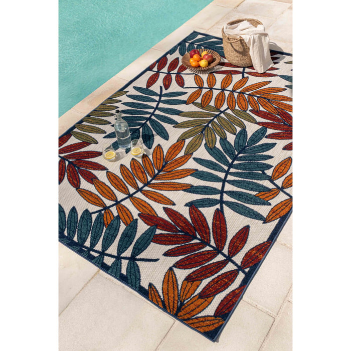 Cabana - Tapis d'extérieur multicolore avec motif à relief