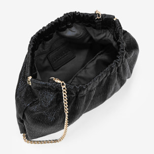 Bolso de fiesta negro con boquilla