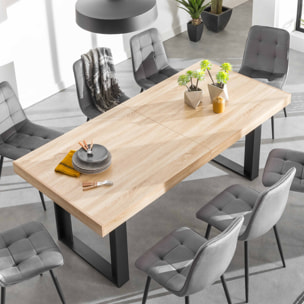 Table repas extensible Brixton - Bois - Noir