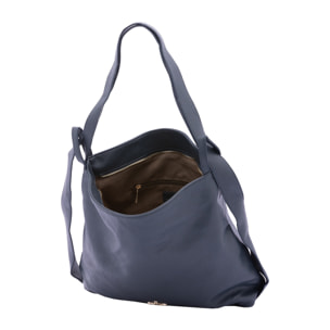 Borsa a spalla da donna - Modello False - Ecopelle e poliestere - 40.0 x 33.0 x 11.0 cm