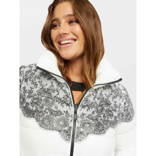 Fiorella Rubino - Anorak reversible con estampado de encaje - Blanco