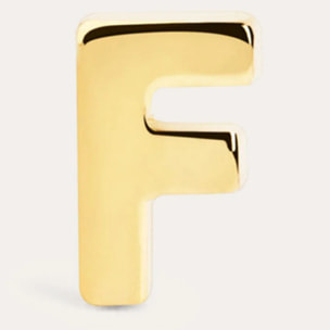 Pendiente Suelto Letter Plata Baño Oro
