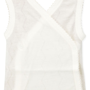 Body cruzado bebé sin mangas algodón