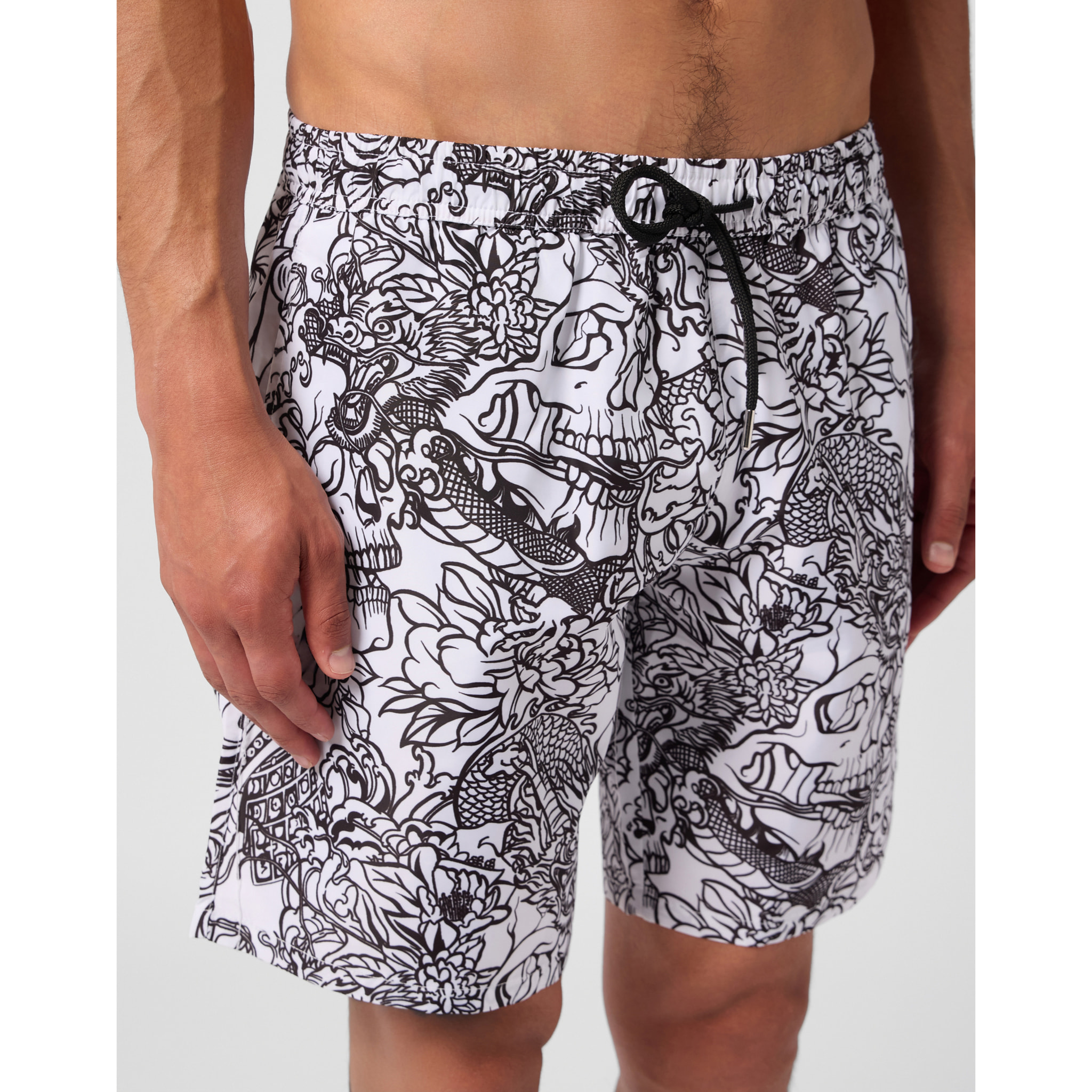 PHILIPP PLEIN Swimming Shorts Skull All-Over