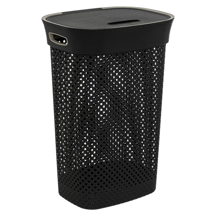 Panier à linge "Purl" 60L Noir