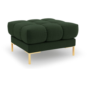 Pouf "Bali" en tissu structurel vert foncé