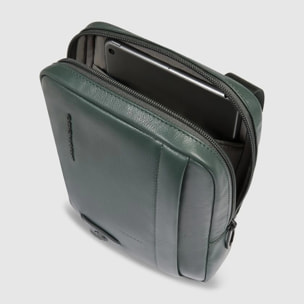 Piquadro Borsello piccolo in pelle porta iPad®mini, schermato con protezione RFID