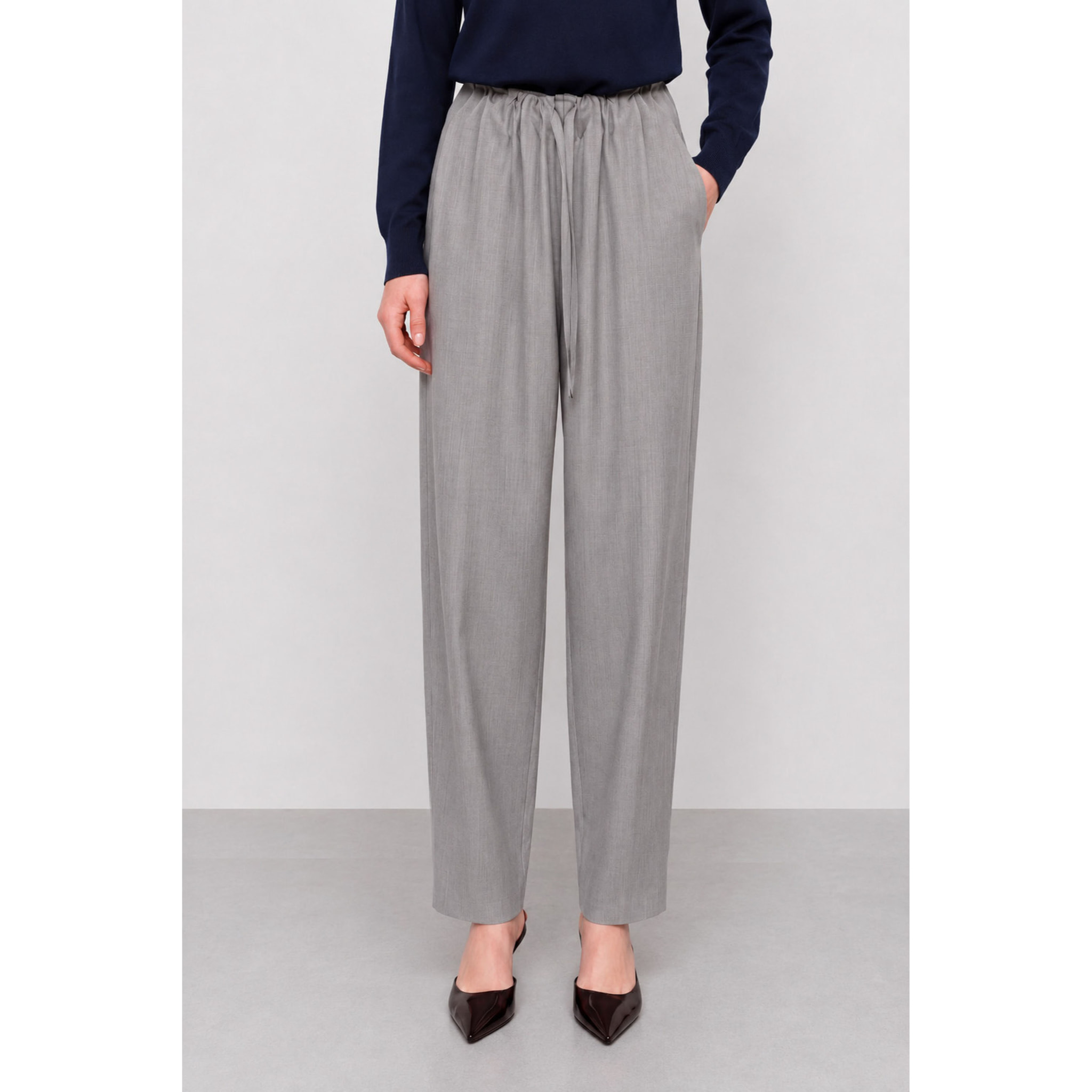 Kocca - Pantaloni da donna in viscosa con coulisse in vita Donna