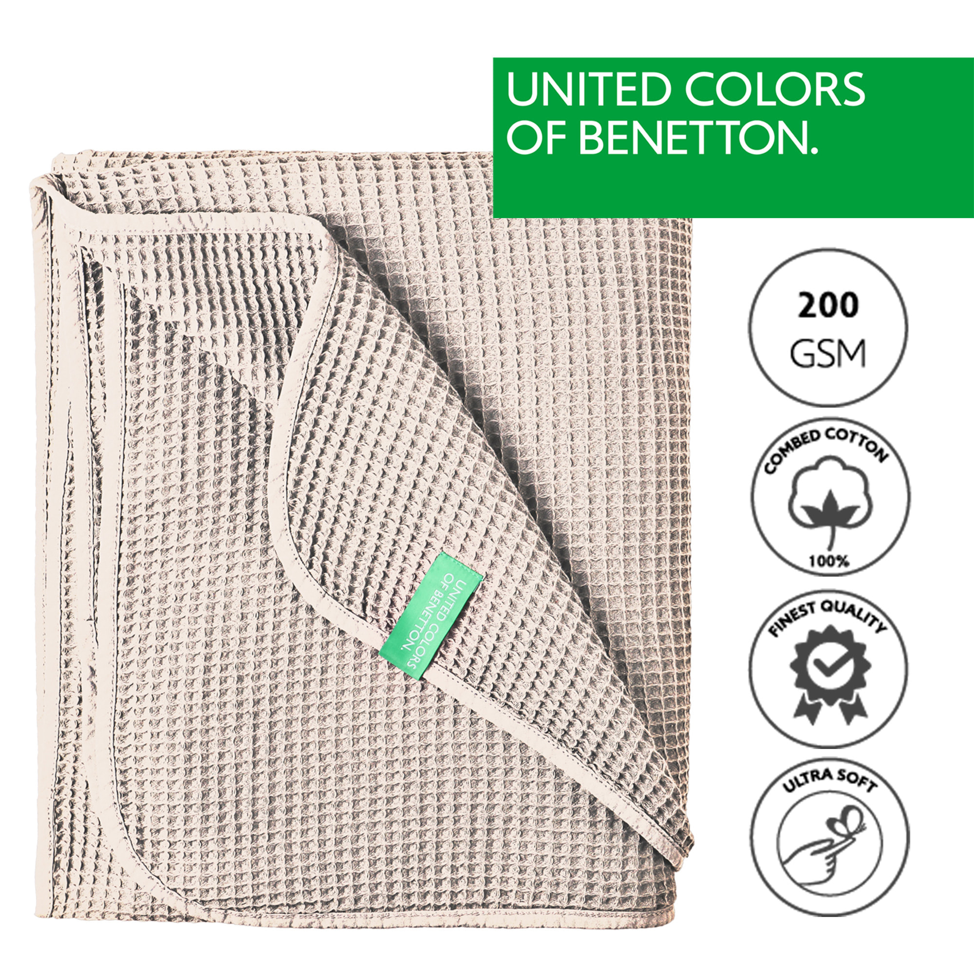 Manta clásica benetton beige