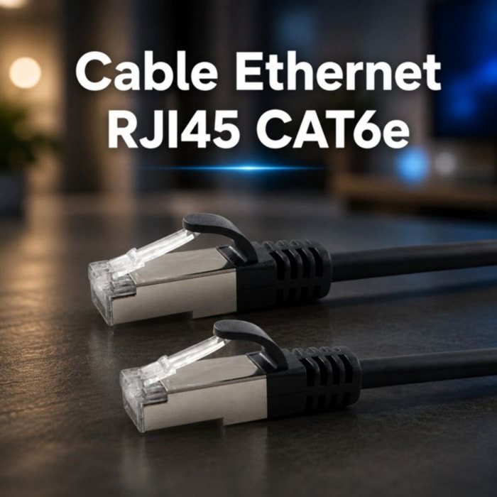 Câble Ethernet ESSENTIELB RJ45 5M Droit CAT6E noir