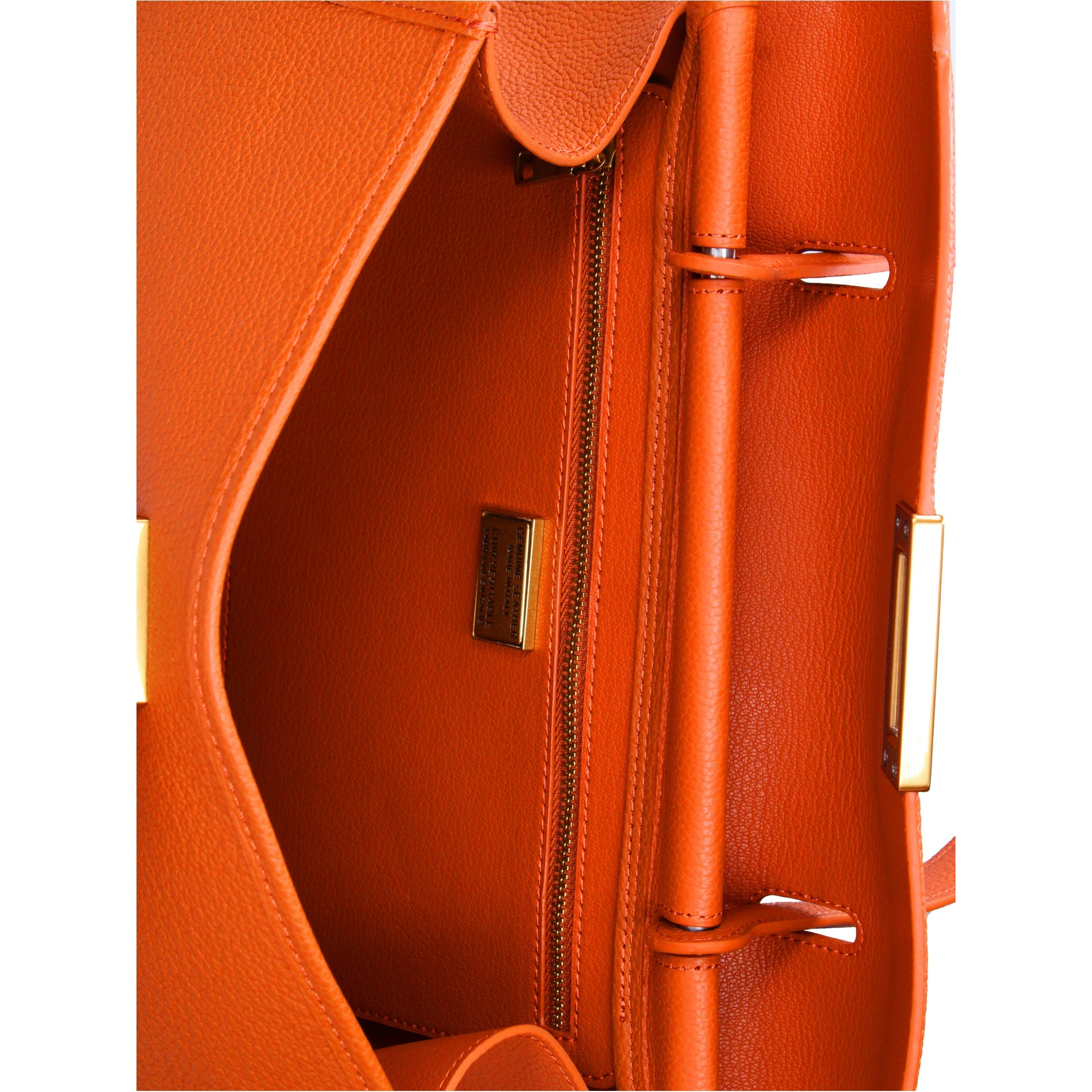 Borsa a mano da donna Made in Italy - Modello Fiorenza Lux - 100% pelle - 33.0 x 20.0 x 9.0 cm