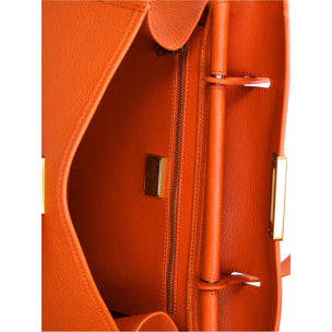 Borsa a mano da donna Made in Italy - Modello Fiorenza Lux - 100% pelle - 33.0 x 20.0 x 9.0 cm