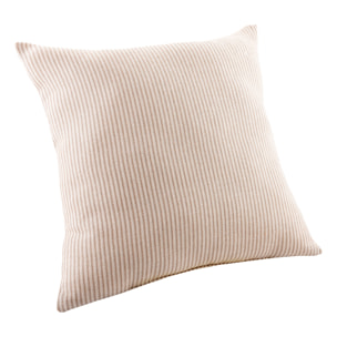 Coussin rayé style bord de mer - Beige