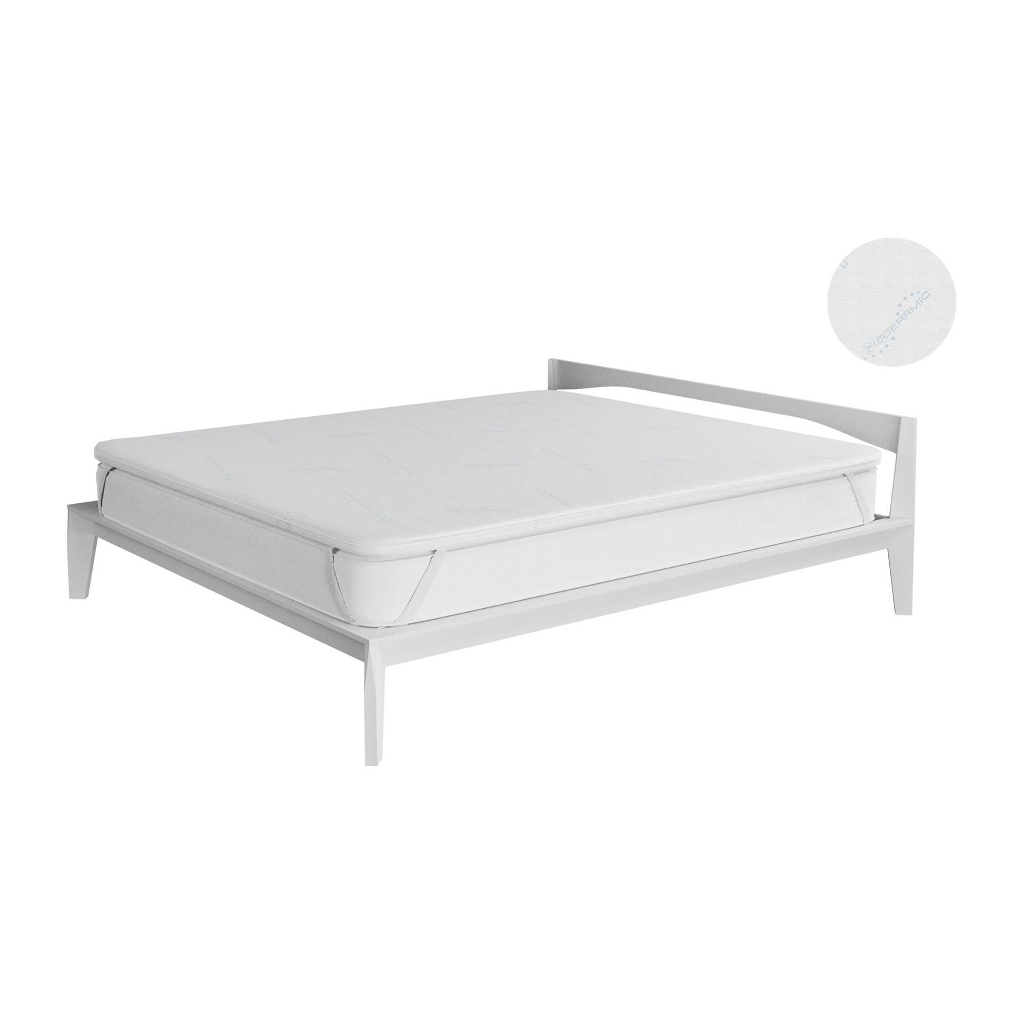 TOPPER MEMORY CON FODERA BIOCERAMICA MATRIMONIALE