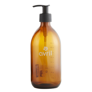 Flacon rechargeable - Flacon en verre ambré 500ml