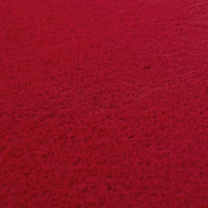 ALBA - Tapis doux rouge à poils courts