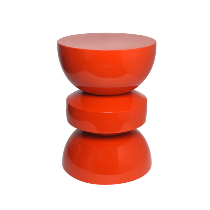 Table d'appoint, bout de canapé, table de chevet métal effet glossy Ø32 x H44,5cm ASSA