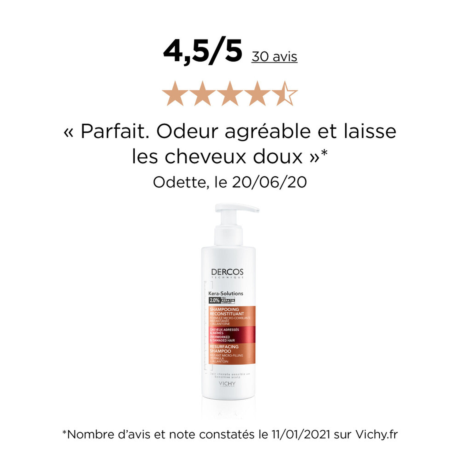 Dercos Technique Kera-Solutions - Shampooing Reconstituant 250 ml