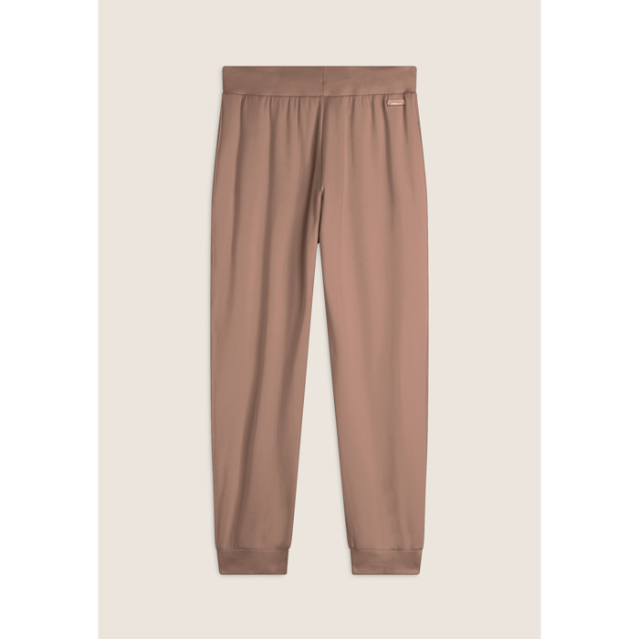 Pantalone in felpa modal con bande laterali a trecce