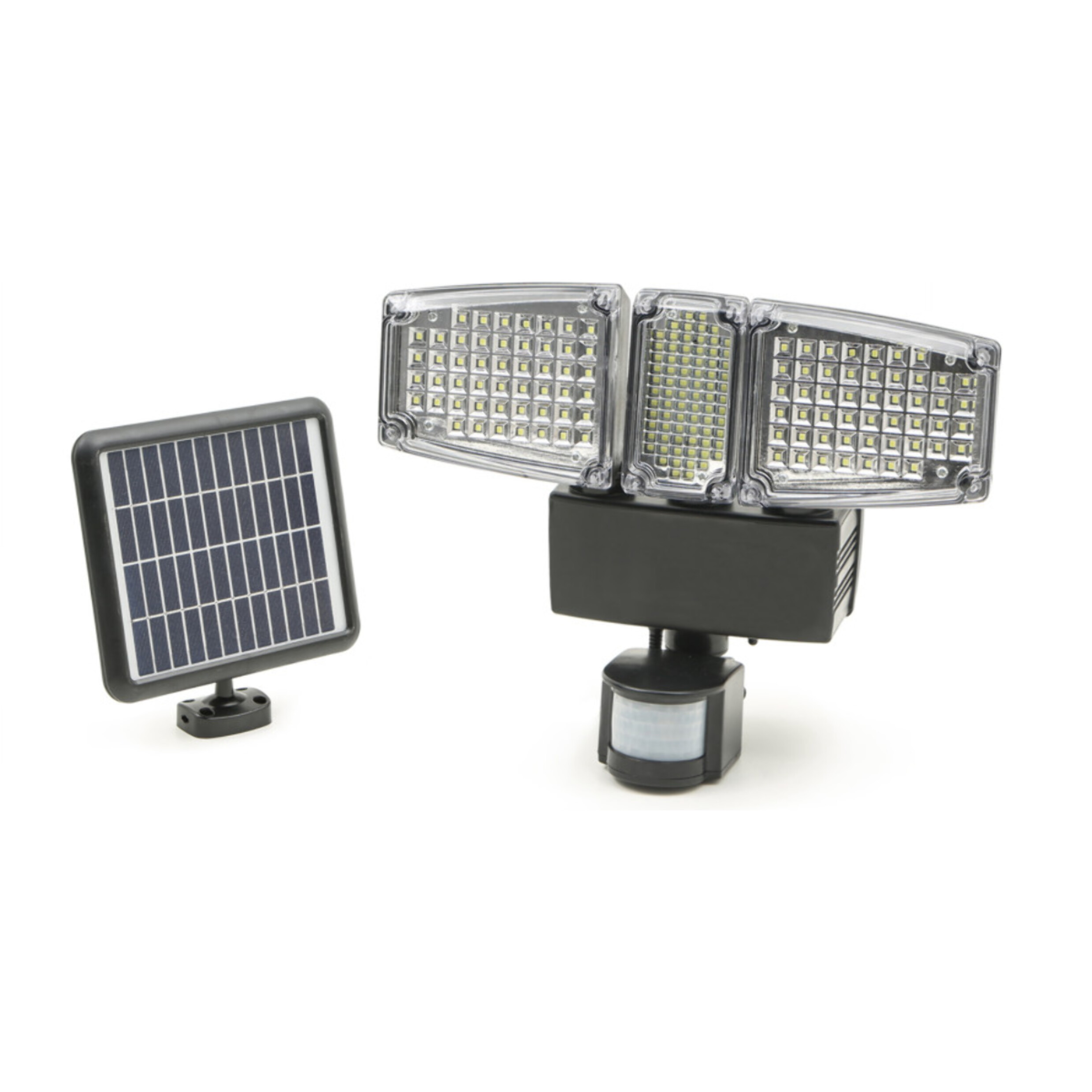 Projecteur LED 3 têtes solaire