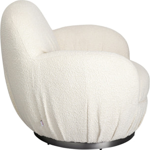 Fauteuil pivotant Nube Boucle crème Kare Design