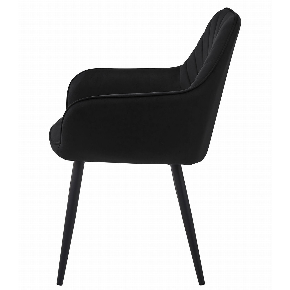 Set di 2 sedie con braccioli Nana in velluto nero