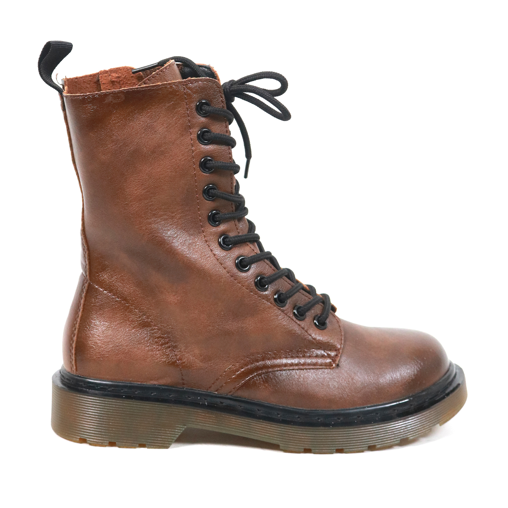 ANFIBIO ALTO CON ZIP MARRONE