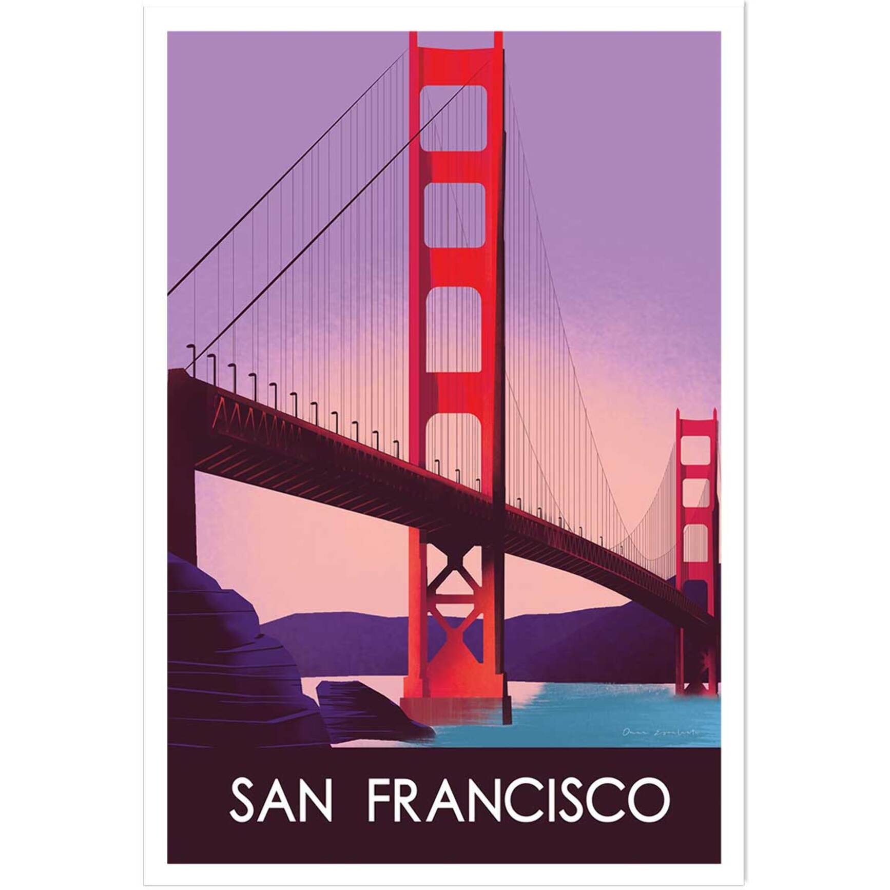 Affiche ville Le pont de San Francisco Affiche seule