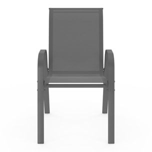 Chaises de jardin - Mix color - gris anthracite, gris clair, bleu, noir