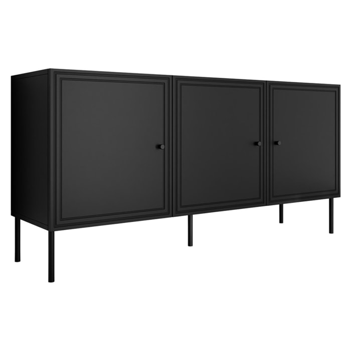 Lavaggi - buffet bas - 3 portes - 150 cm - Noir